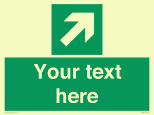 Custom Arrow Top Right Sign